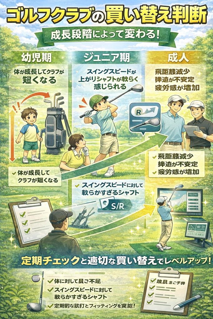 ゴルフクラブ 成長 段階ごとに見落としがちなサインと実務的な判断基準を整理