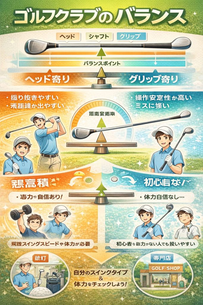 初心者はまず自分のスイングタイプと体力を把握することが肝心です